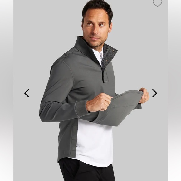 BYLT Basics Elite + Fairway Pullover Quarter Zip Charcoal Large - Picture 3 of 13